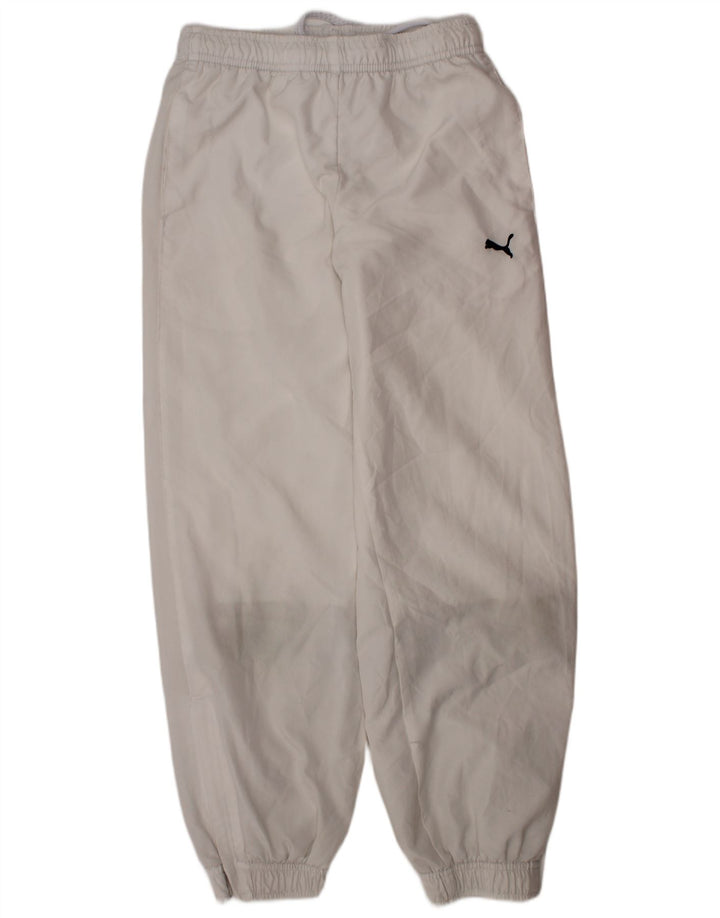 PUMA Pantalon de survêtement garçon 9-10 ans Blanc Polyester