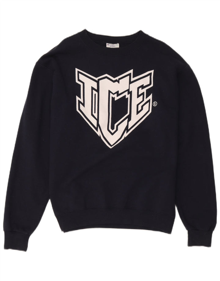 Champion Sweat-Shirt Graphique Homme Bleu Marine Moyen Coton