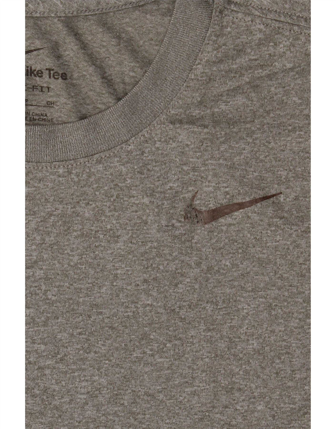 Nike Hommes Dri Fit T-Shirt Haut Petit Gris Moucheté Polyester