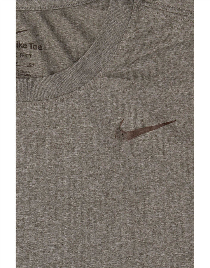 Nike Hommes Dri Fit T-Shirt Haut Petit Gris Moucheté Polyester