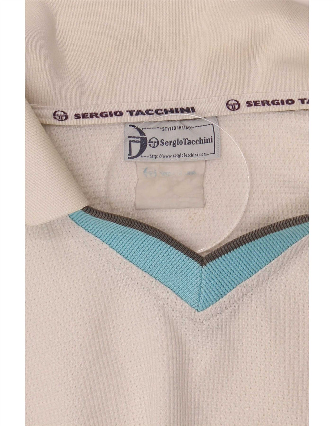 Sergio Tacchini Polo Homme Blanc Moyen Colourblock