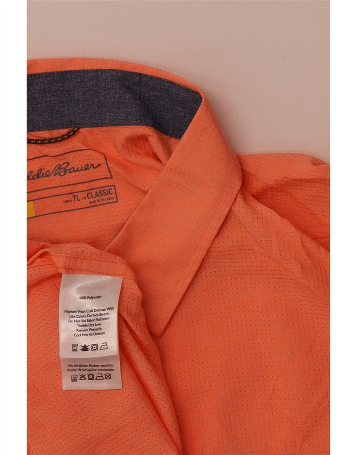 EDDIE BAUER Chemise classique à manches courtes pour homme, coupe classique, grand orange