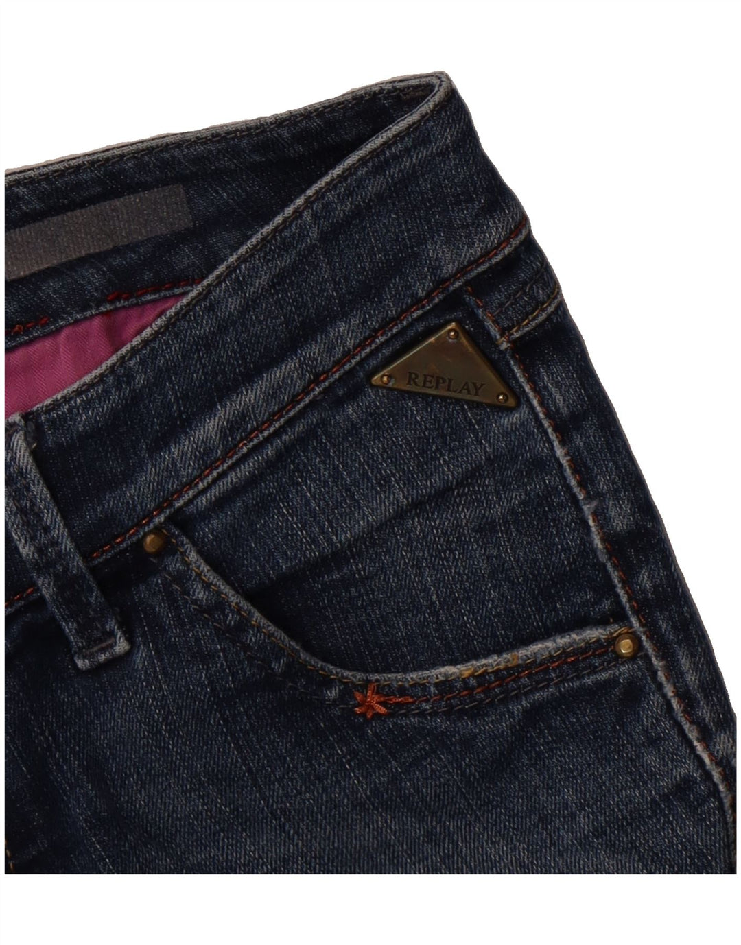 REPLAY Womens Slim Jeans W28 L29 Blue Vintage Replay and Second-Hand Replay from Messina Hembry 