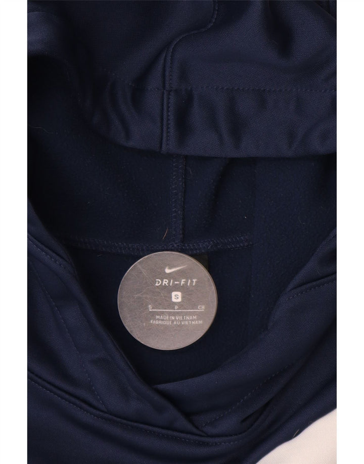 NIKE Pull à capuche graphique Dri Fit pour homme, petit, bleu marine, polyester