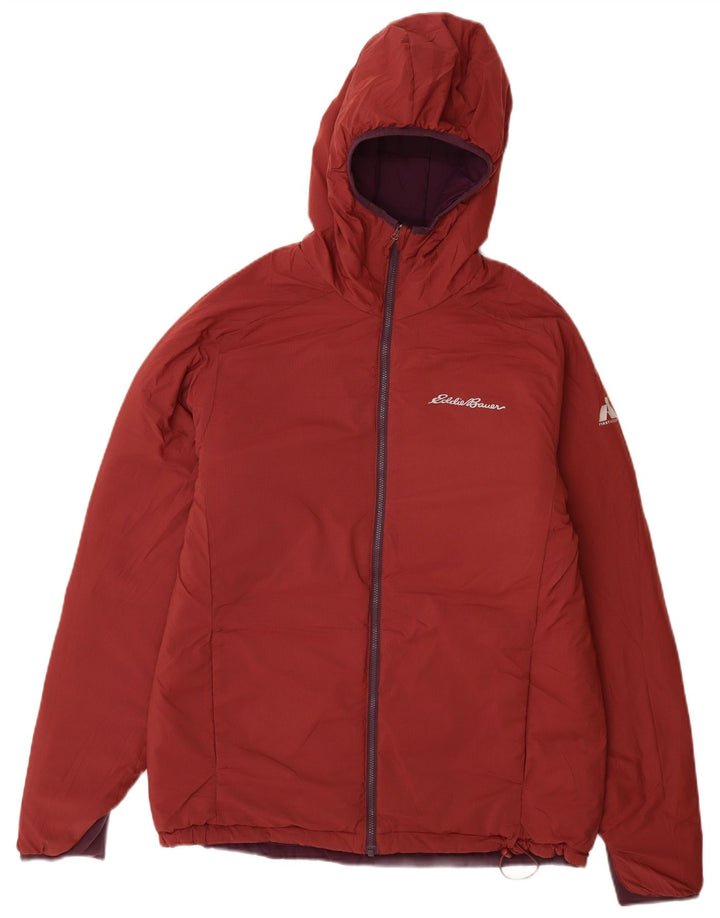 Eddie Bauer Veste réversible à capuche pour homme UK 38 Medium Burgundy Nylon