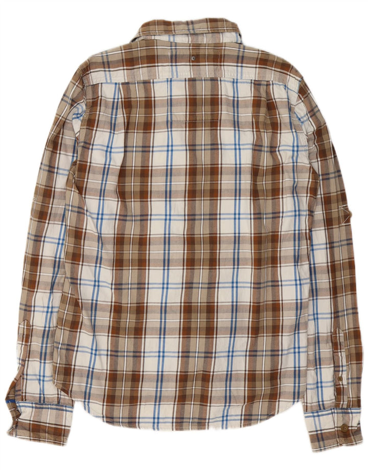 Superdry Chemise en flanelle XL en coton à carreaux marron