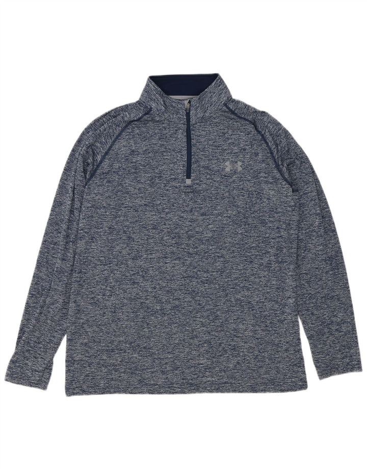 Under Armour Haut de Survêtement Heat Gear Pull Homme Grand Bleu Moucheté
