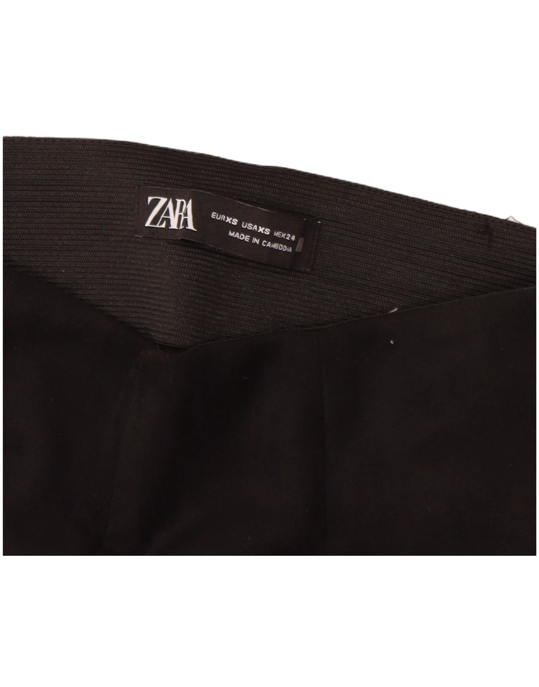 ZARA Pantalon décontracté skinny pour femme XS W24 L27 Noir