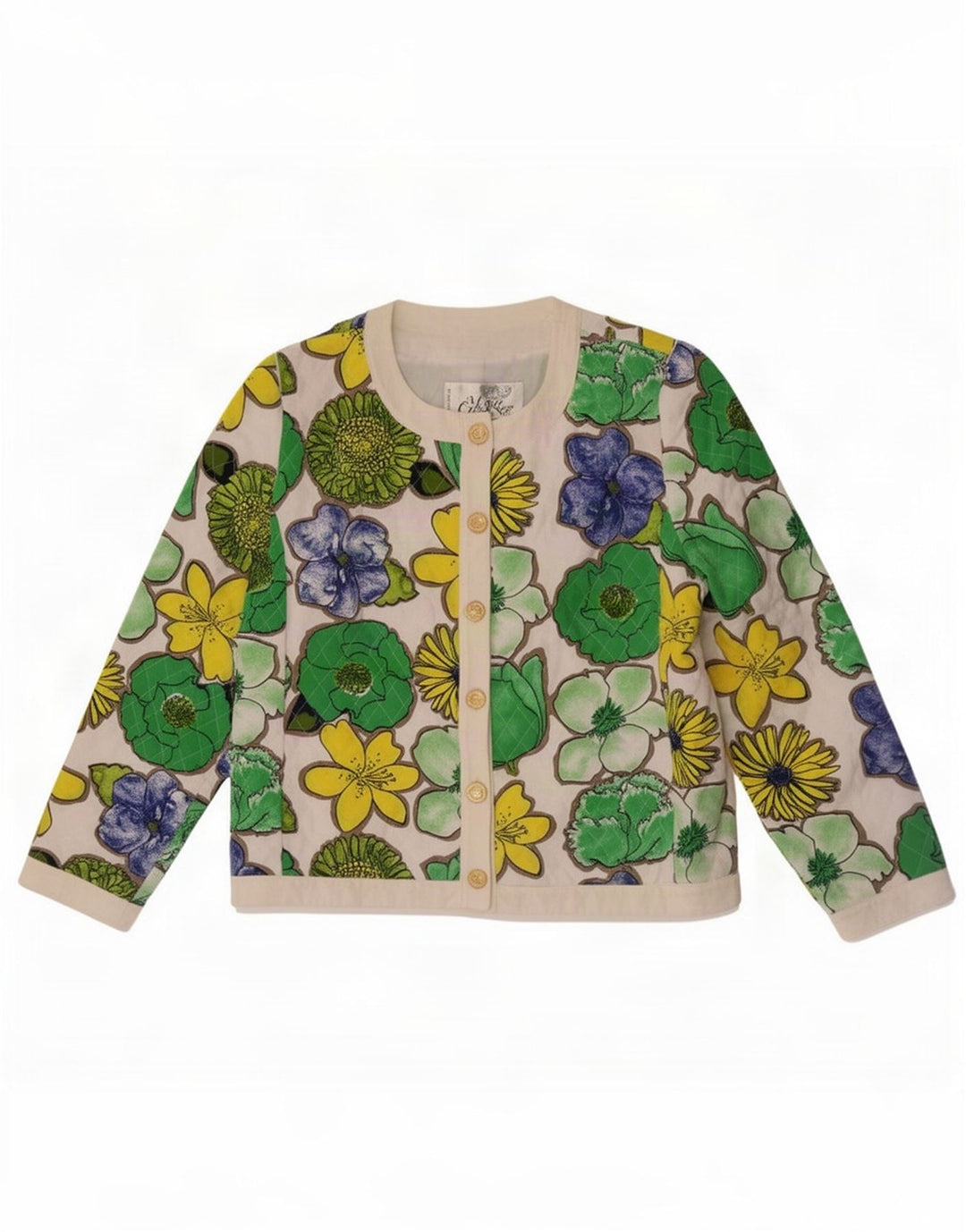 vintage Femme 6 Bouton Blazer Veste IT 42 Moyen Multicolore Floral