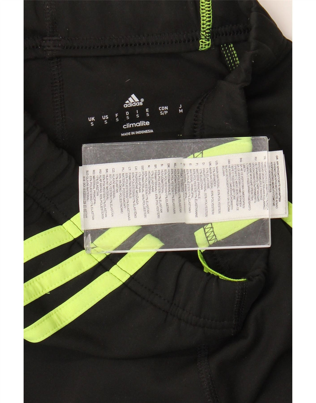 Adidas Climalite Leggings UK 10 Small Noir Polyester