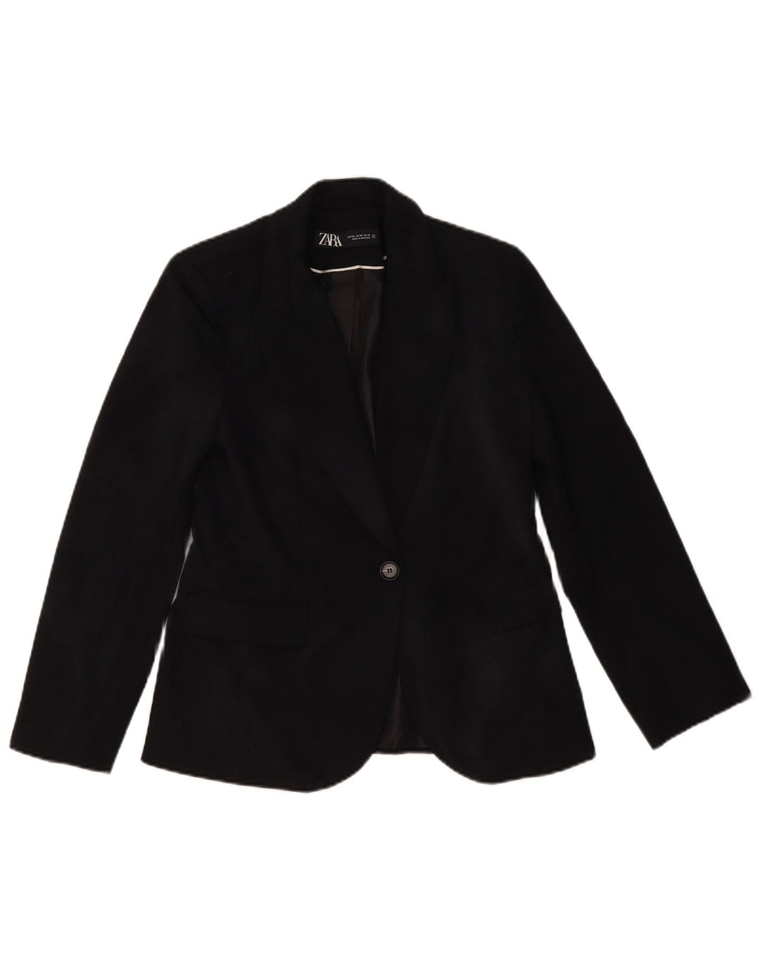 Zara Veste Blazer 1 Bouton Femme EU 38 Petit Noir