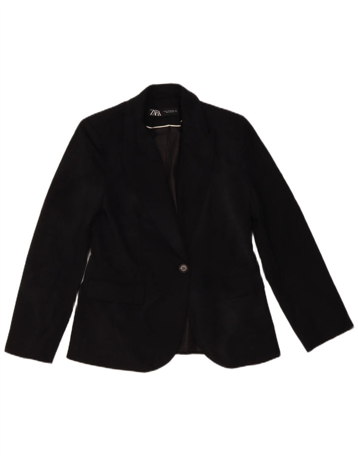 Zara Veste Blazer 1 Bouton Femme EU 38 Petit Noir