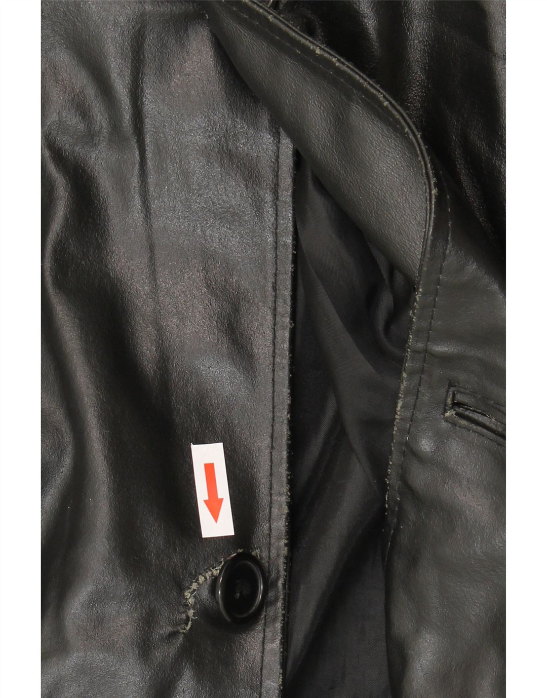 VINTAGE Veste en cuir homme IT 52 XL Cuir noir