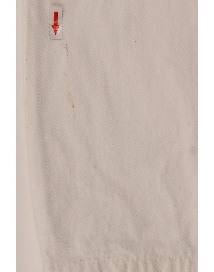 Zara Combinaison en jean pour femme UK 14 Grand coton blanc