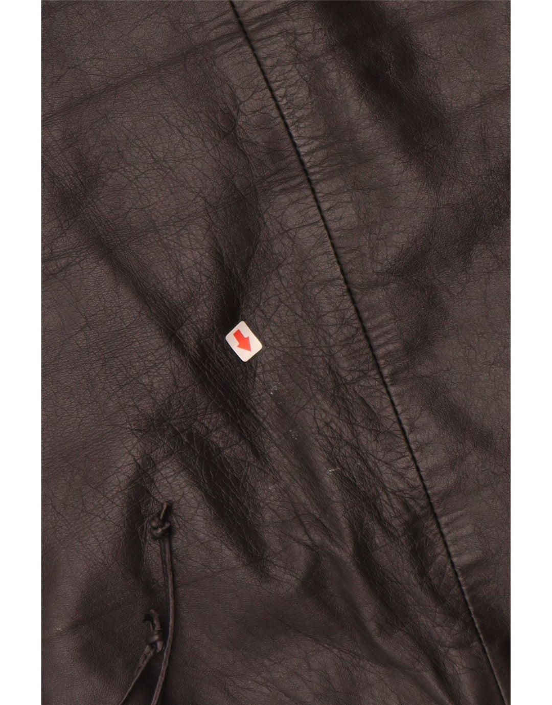 VINTAGE Jupe en cuir femme EU 34 XS W24 Cuir noir