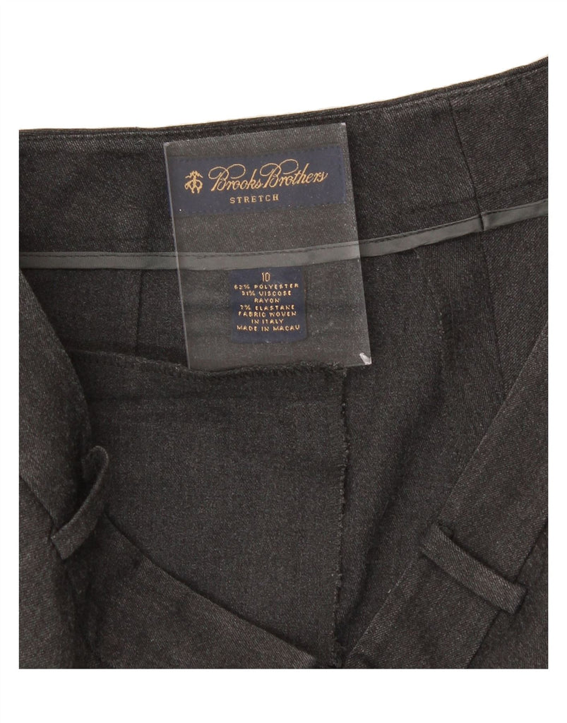 BROOKS BROTHERS Womens High Waist Casual Trousers US 10 Large W30 L33 Grey Vintage Brooks Brothers and Second-Hand Brooks Brothers from Messina Hembry 