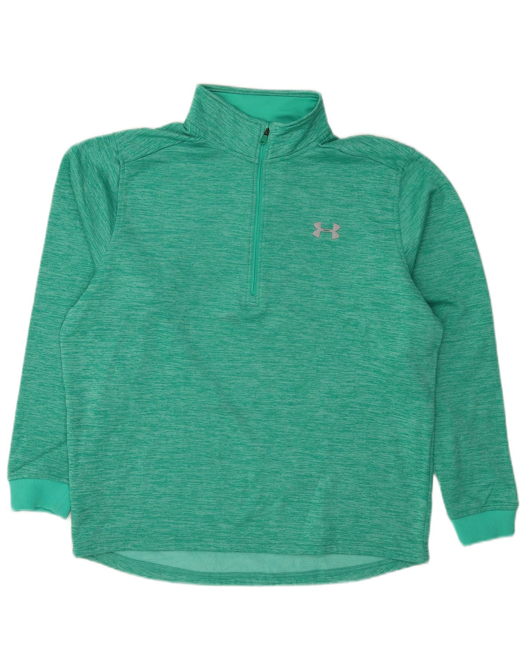 Under Armour Sweat-shirt à col zippé pour homme, grand turquoise moucheté