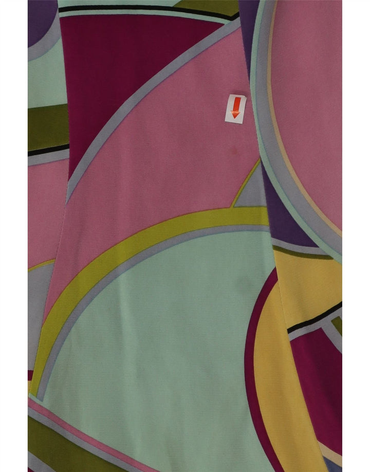 KAREN MILLEN Jupe trapèze pour femme UK 10 Small W30 Géométrique multicolore