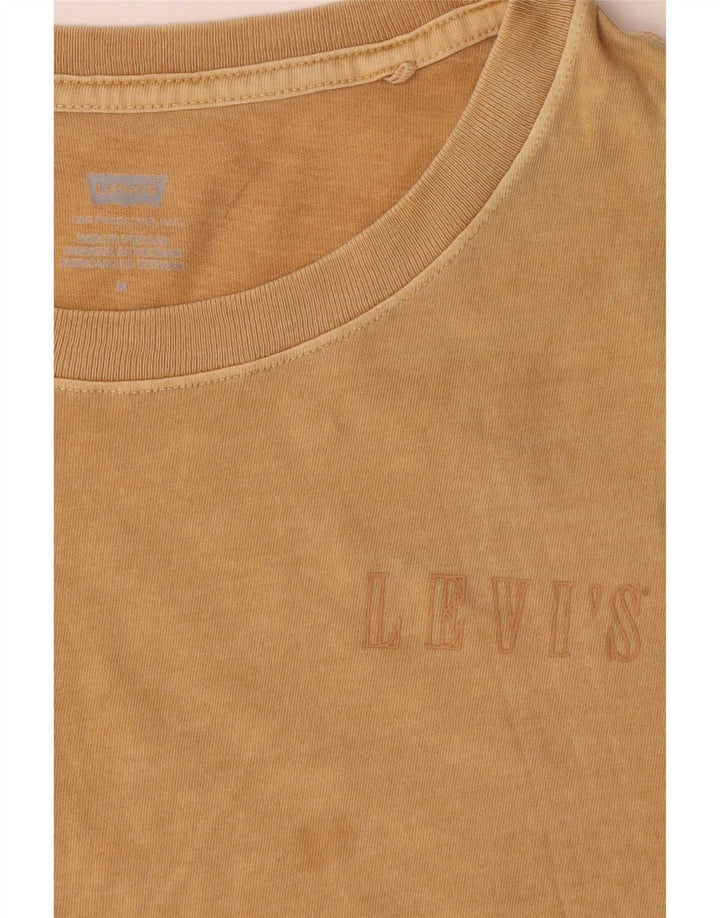 Levi's T-Shirt Femme UK 14 Beige Moyen Coton