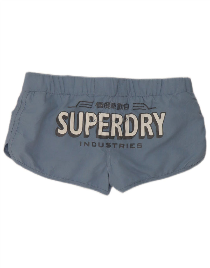 Superdry Short de Bain Graphique Femme UK 16 Large Bleu Polyester