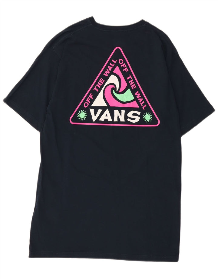 Vans Homme Coupe Classique T-Shirt Graphique Haut Bleu Marine Moyen Coton