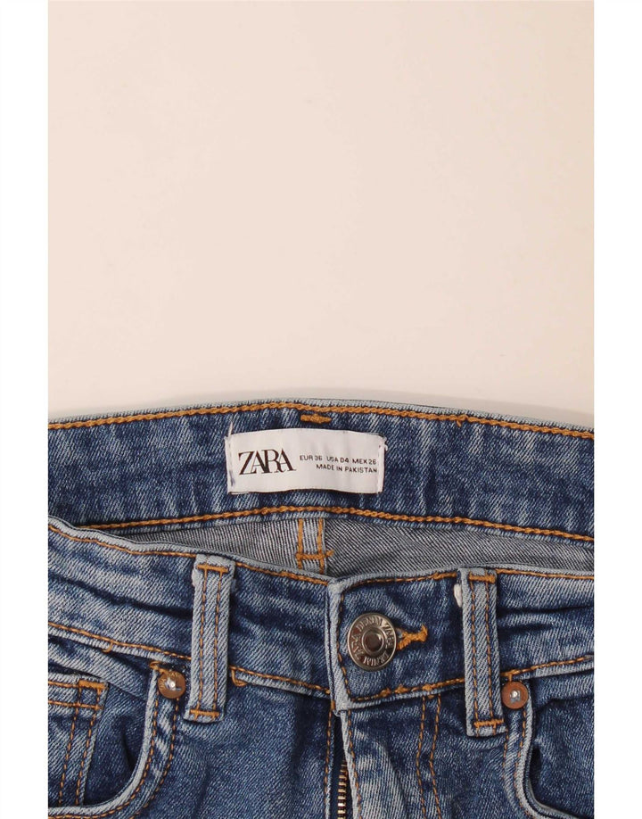 Zara Femme Jean évasé EU 36 XS W26 L25 Bleu