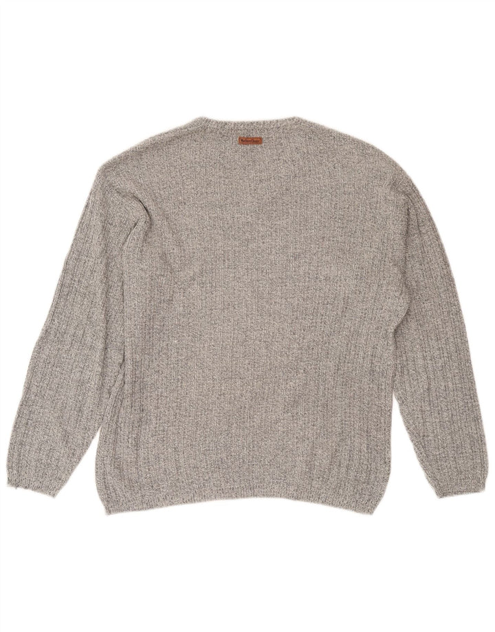 Marlboro Classics Pull col V Homme Gris Moyen Coton Moucheté