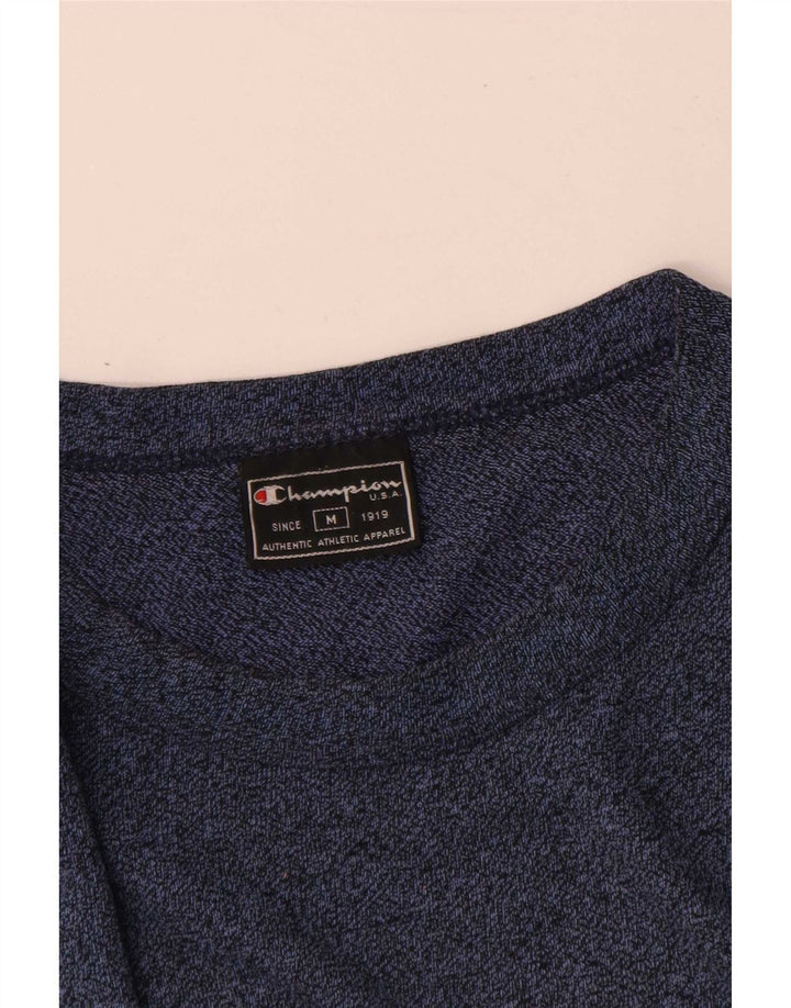 Champion T-Shirt Graphique Homme Bleu Marine Moyen Coton