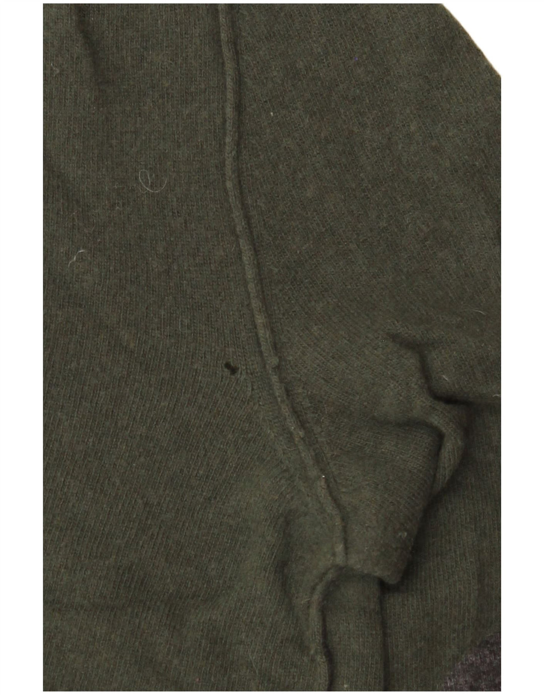WOOLRICH Pull à col rond pour femme UK 14 Laine kaki moyen