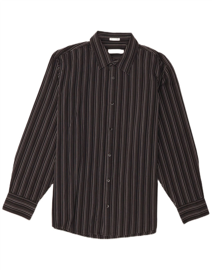 Calvin Klein Chemise Homme XL Coton Rayé Noir
