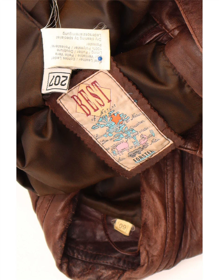 Forster Gilet en cuir pour homme EU 60 5XL Marron