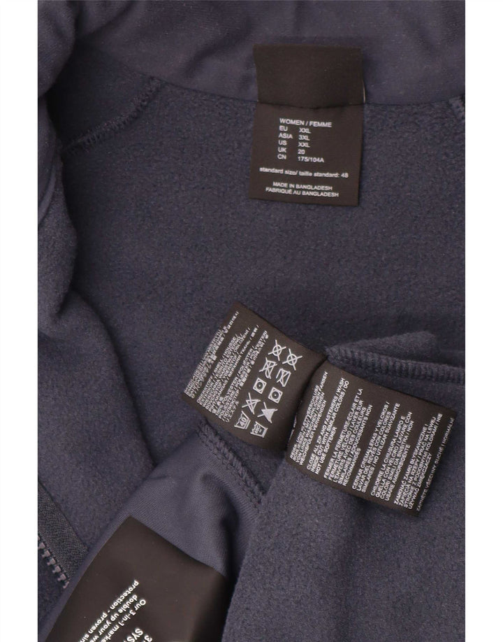 Jack Wolfskin Veste Polaire Femme UK 20 2XL Bleu Marine Polyester