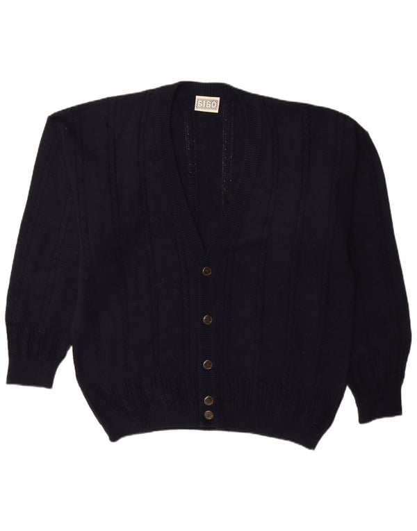BIBO Pull Cardigan Homme IT 52 Grand Bleu Marine Coton
