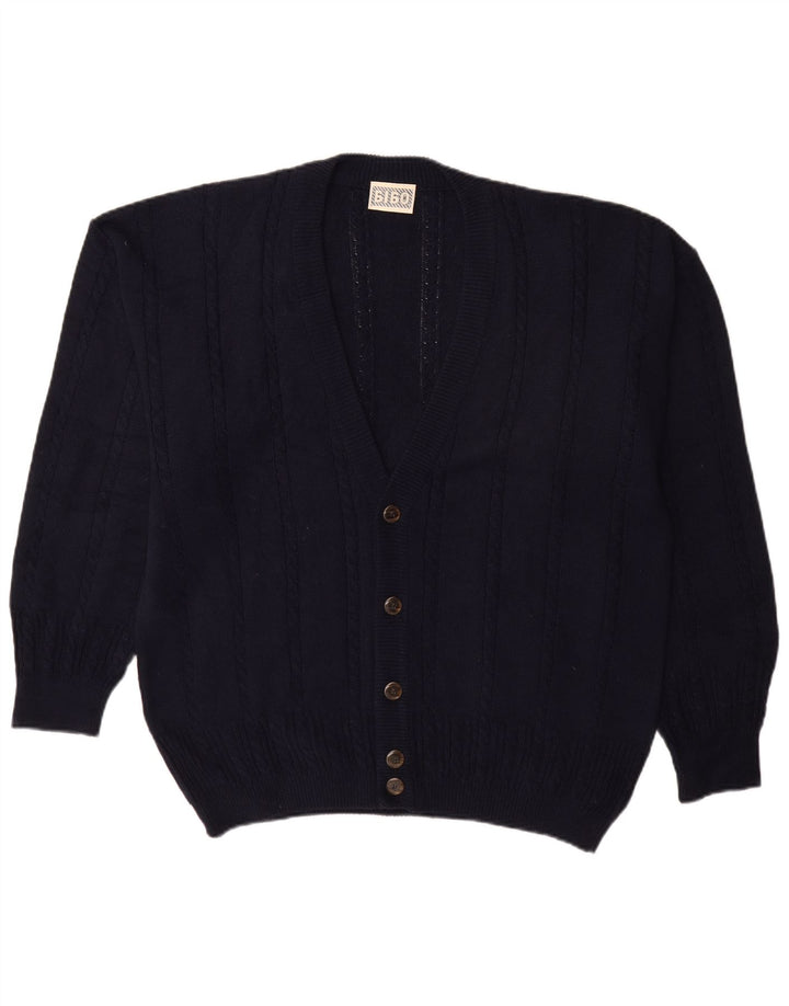BIBO Pull Cardigan Homme IT 52 Grand Bleu Marine Coton