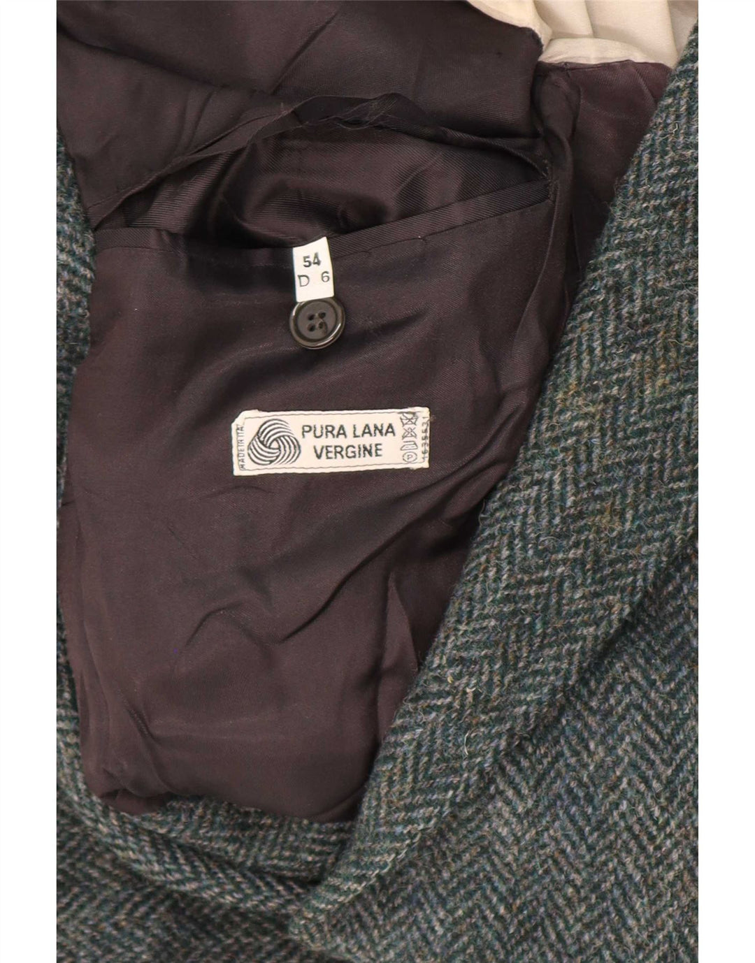 Harris Tweed Veste blazer à 2 boutons pour homme IT 54 2XL Vert à chevrons