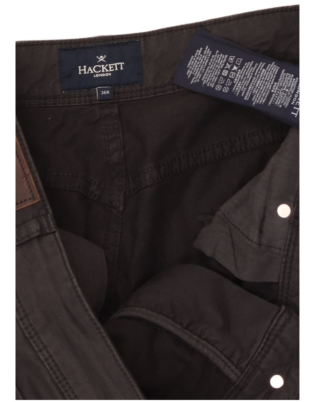 Hackett Pantalon décontracté slim pour homme W36 L31 Marron Coton