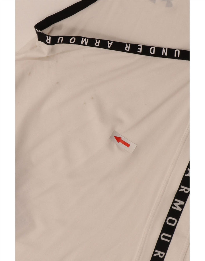 Under Armour Heat Gear Graphic Débardeur UK 12 Medium Blanc Polyester