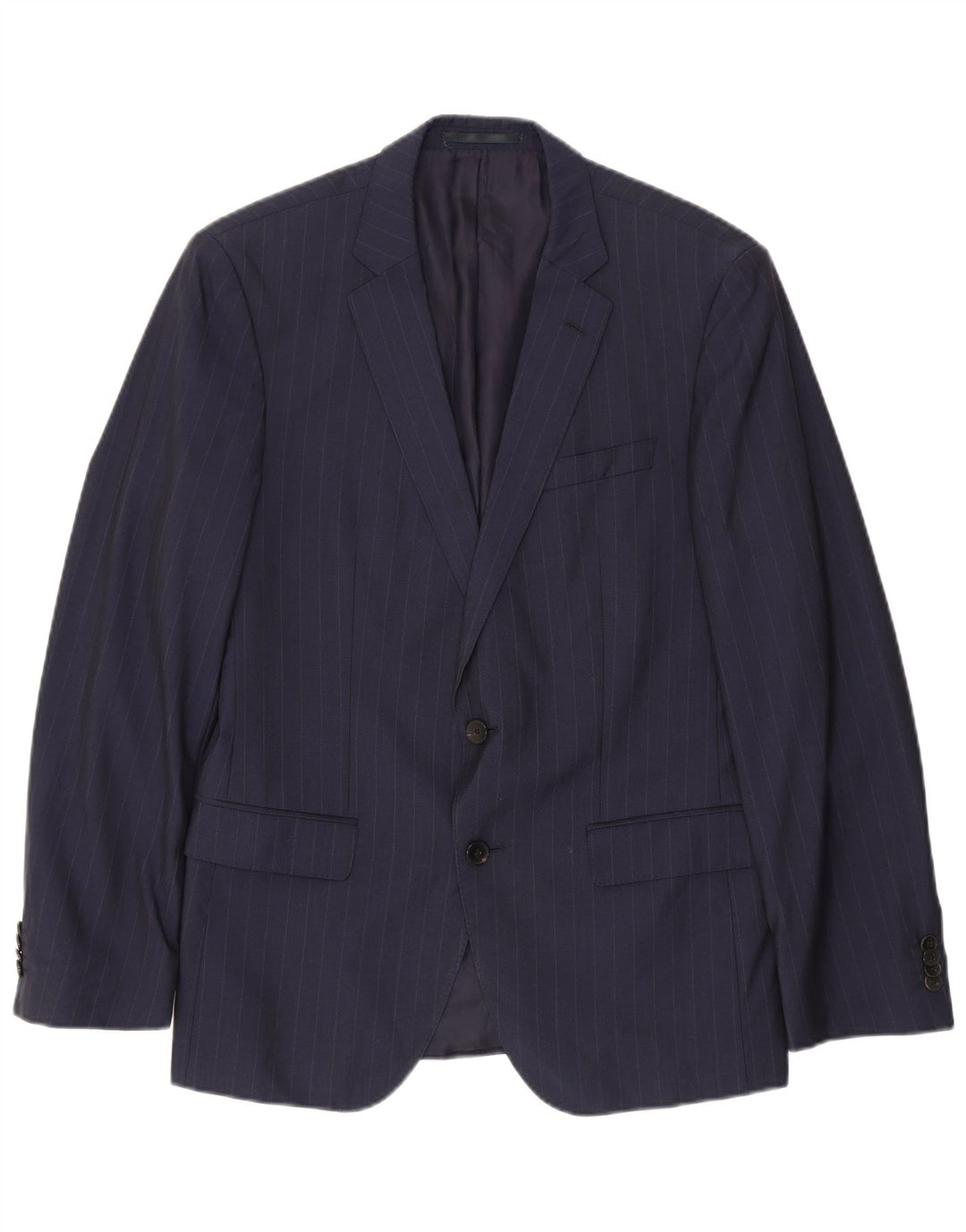 Hugo Boss Veste Blazer 2 Boutons Homme EU 50 Grande Rayure Bleu Marine