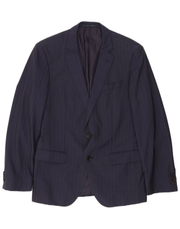 Hugo Boss Veste Blazer 2 Boutons Homme EU 50 Grande Rayure Bleu Marine