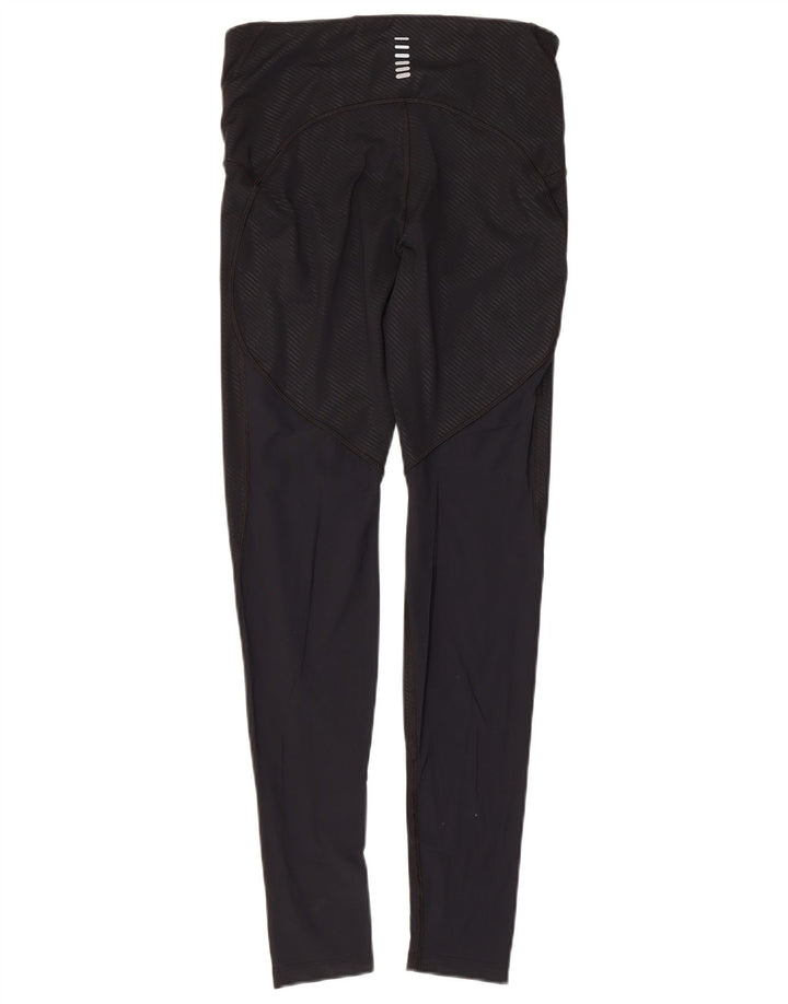 Under Armour Leggings Femme UK 44 Nylon Rayé Noir Moyen