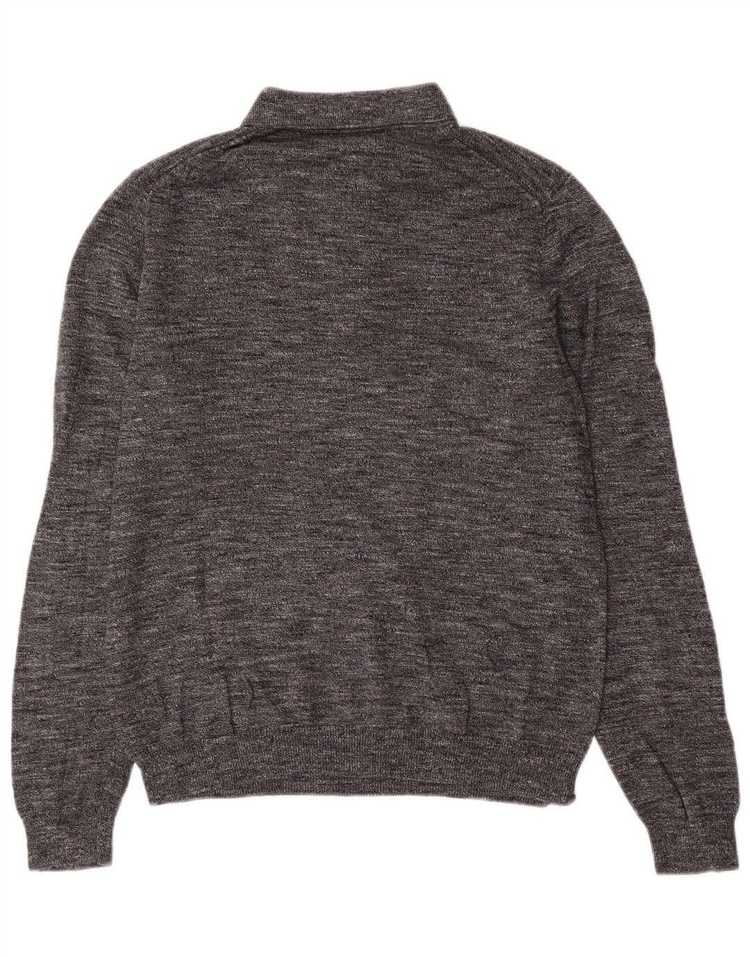 Marks & Spencer Pull à col polo pour homme Petit coton moucheté gris