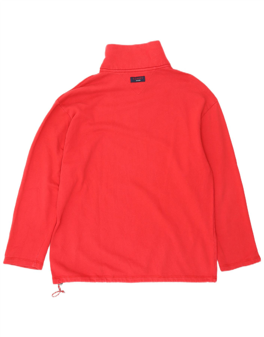 Tommy Hilfiger Haut à col zippé à manches longues pour homme Grand coton rouge