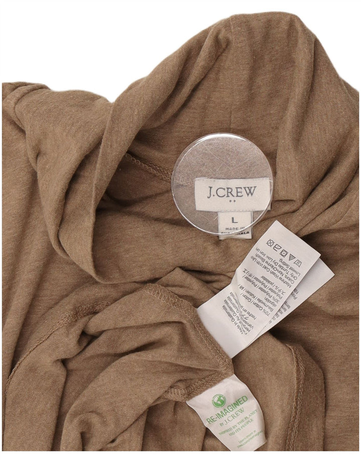 J. Crew Chemisier à col roulé pour femme UK 14 Large Marron Coton