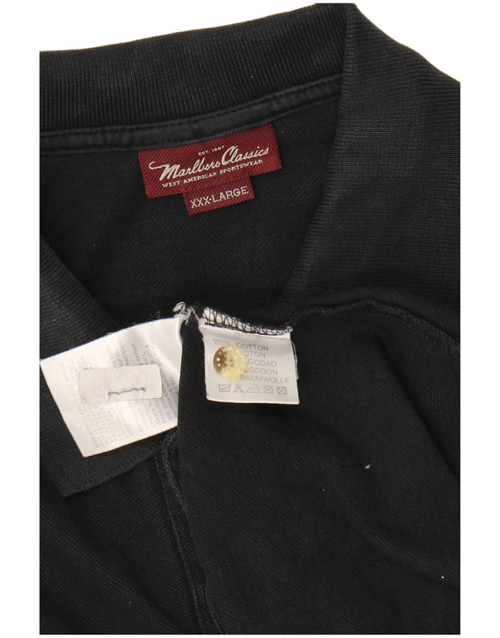 MARLBORO CLASSICS Mens Polo Shirt 3XL Black Cotton