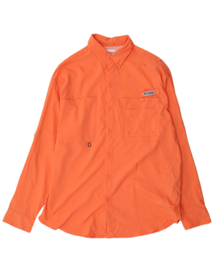 Columbia Chemise Homme Orange Moyen Polyester