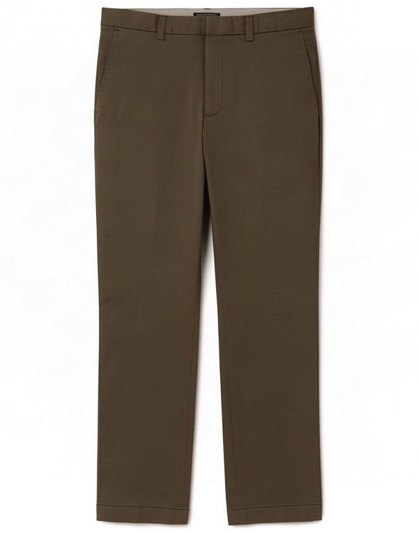 Banana Republic Pantalon chino droit Aiden pour homme W34 L32 Coton kaki