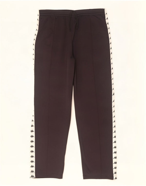 Kappa Boys Graphic Tracksuit Trousers 11-12 Years Large Black Colourblock
