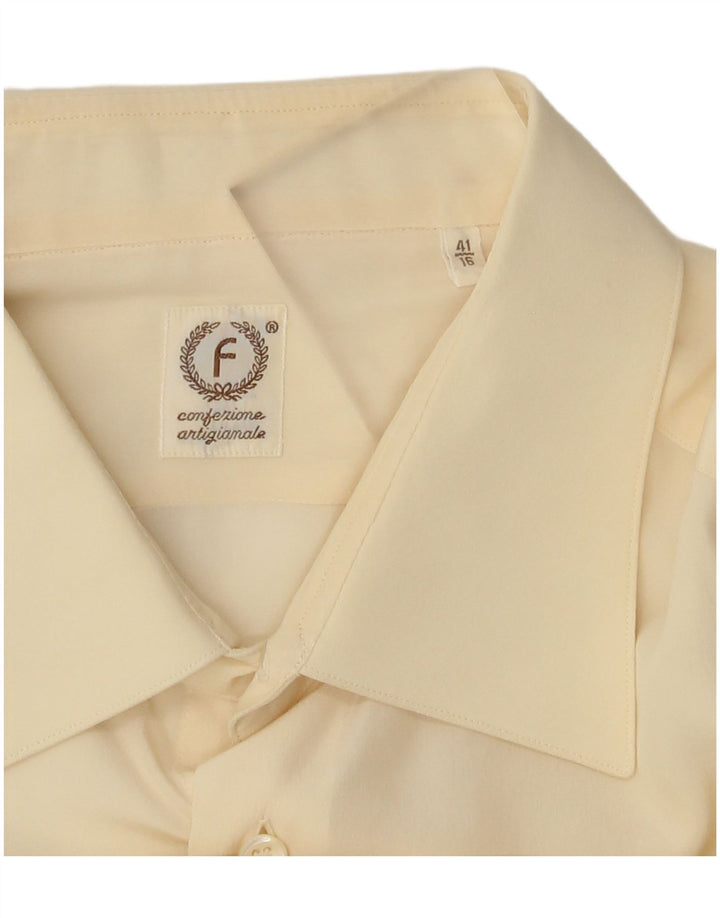vintage Chemise Homme Taille 41 Grand Blanc Cassé