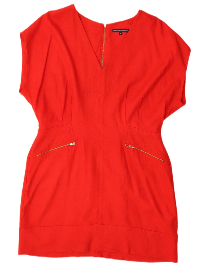 French Connection Robe fourreau pour femme UK 16 Large Rouge Polyester