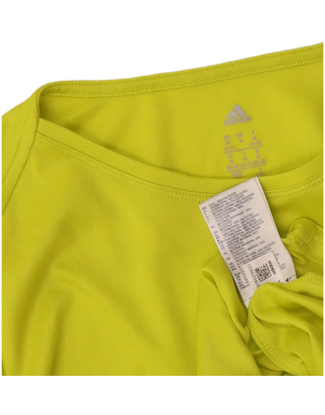 Adidas T-Shirt Femme Top UK 12/14 Vert Moyen Polyester